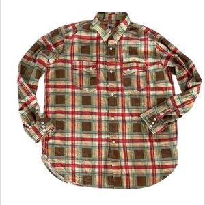 Levi Strauss Rodeo Shirt cowboy western size XL mens plaid